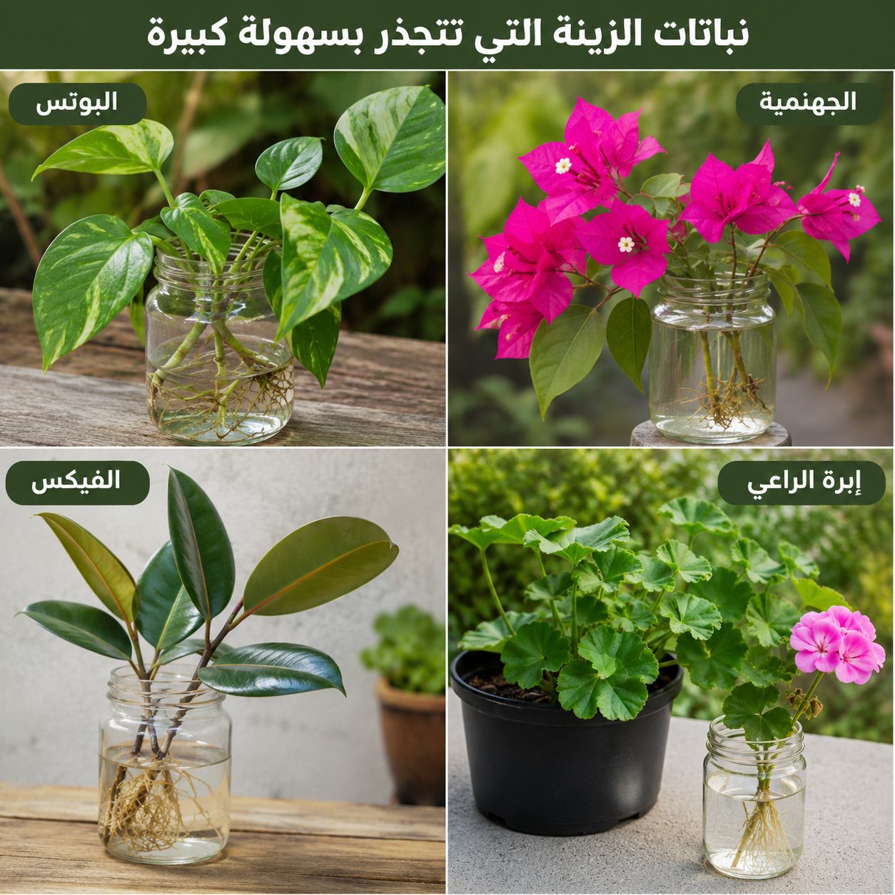4 نباتات سهلة التجذير