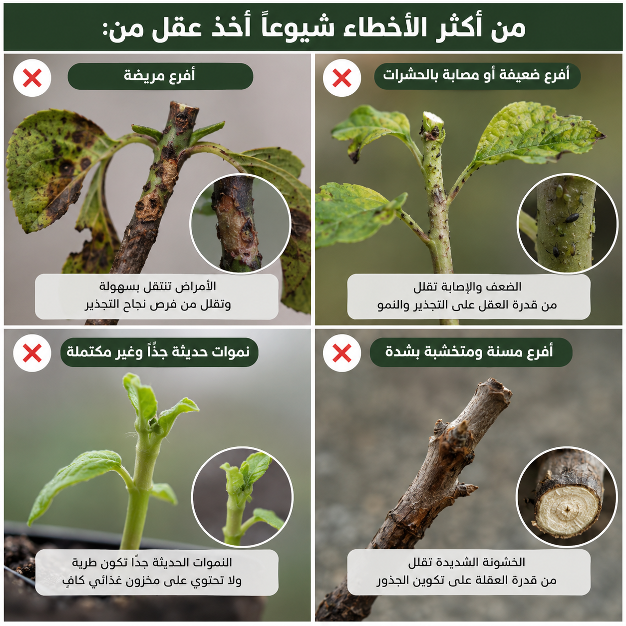اختيار عقلات غير مناسبة