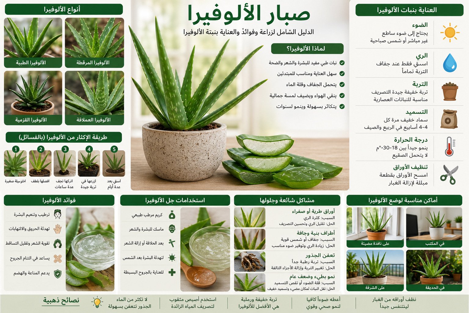 بطاقة تقنية عن نبات الالوفيرا